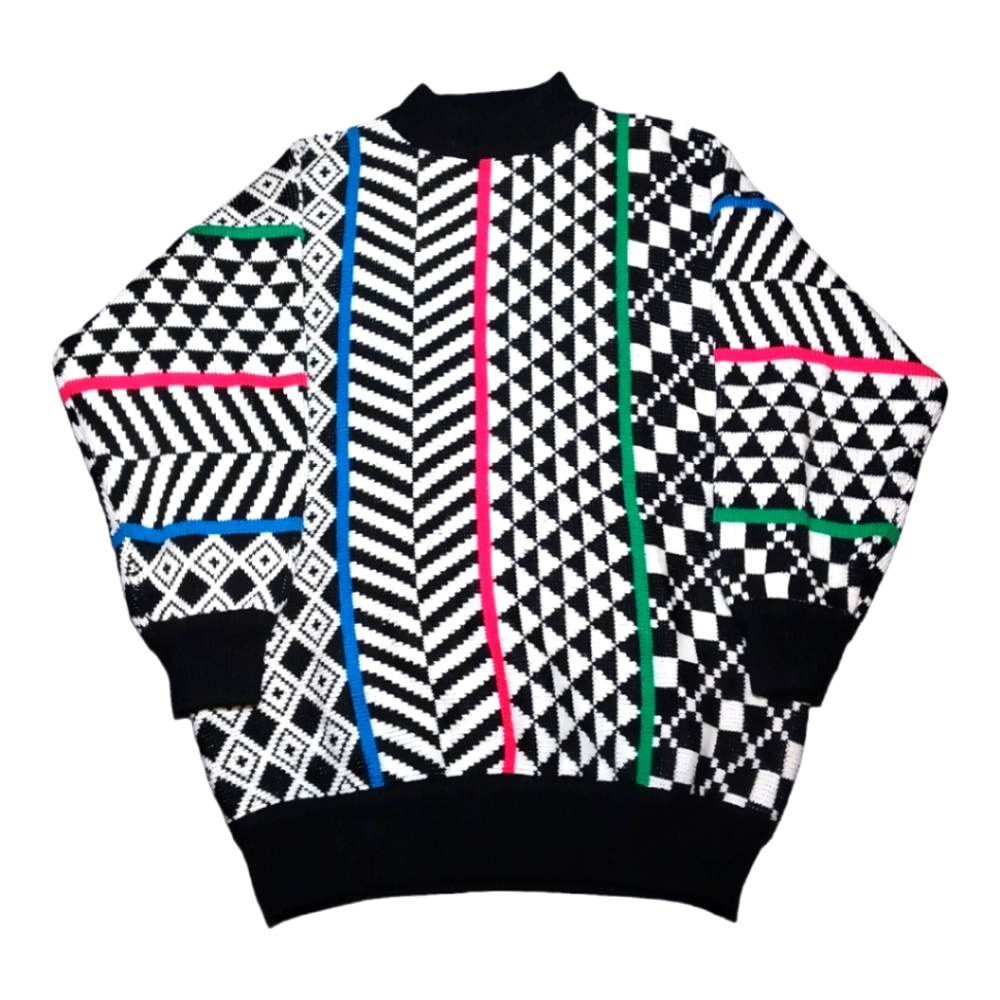 Retro patterned sweater 2X